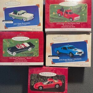 5 Hallmark Classic Car Ornaments